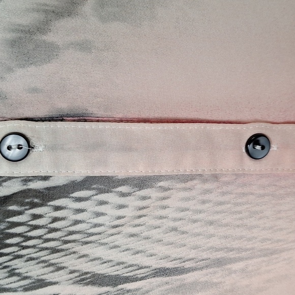 NY Collection Pink Black Mobwife Bohemian Animal Print Ombre Blouse Size XL - Picture 11 of 12